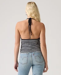 Levi's Women's Ella Striped Halter Crop Top