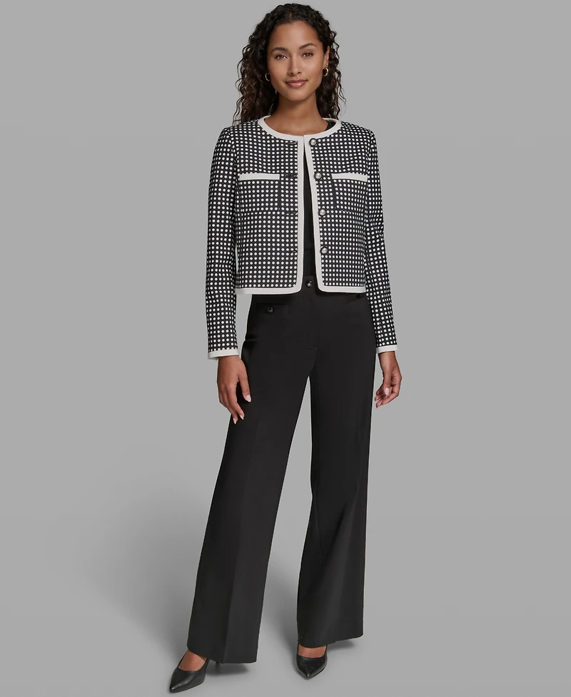 Karl Lagerfeld Paris Women's Cropped Woven Jacket
