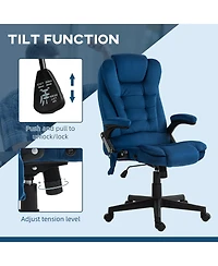 Vinsetto 6 Point Vibrating Massage Office Chair with Lumbar Heat