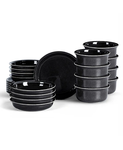 Stone Lain Slate 24-Pc. Dinnerware Set, Service For 8
