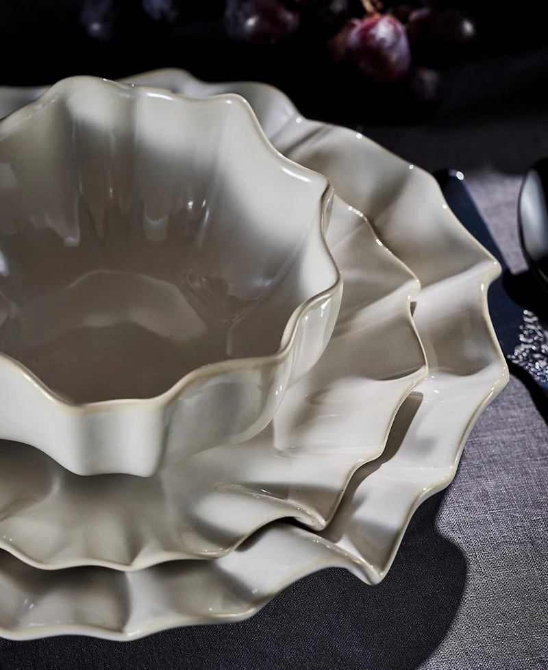 Marchesa Lotus Stoneware 12-Pc. Dinnerware Set, Service For 4