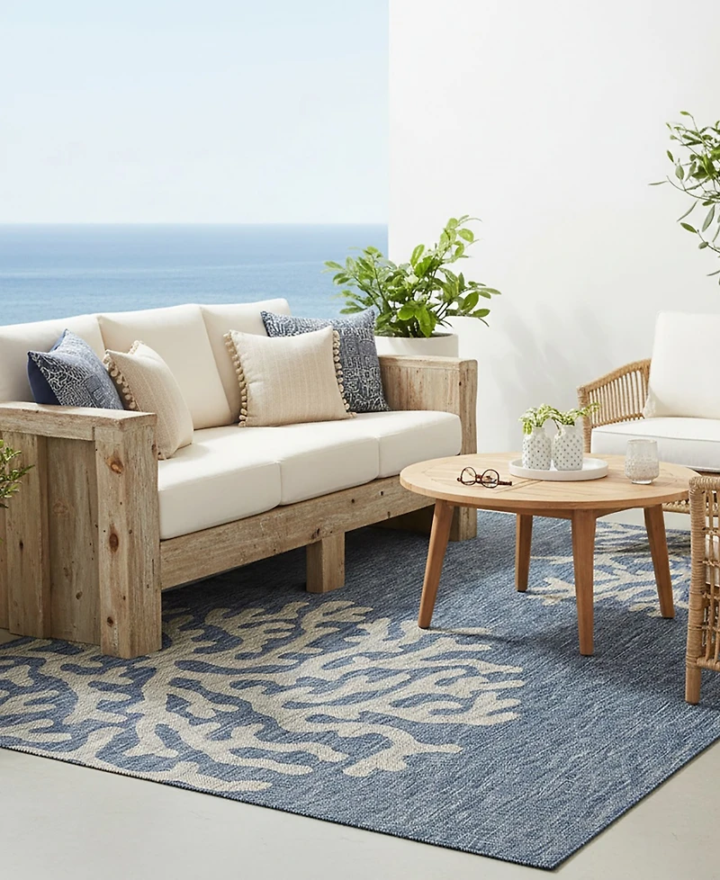 Lr Home Nassau NASS810B 5' x 7' Outdoor Area Rug