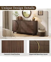 Rainsken 6 Drawer Fluted Dresser