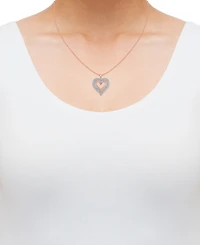 Diamond Heart 18" Pendant Necklace (1 ct. t.w.) in 10k Rose Gold