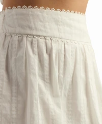 Bcx Women's Solid Dobby Stripe Mini Skirt