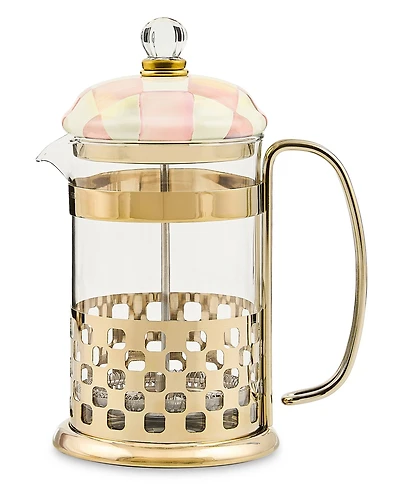 MacKenzie-Childs Rosy Check French Press