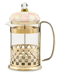 MacKenzie-Childs Rosy Check French Press