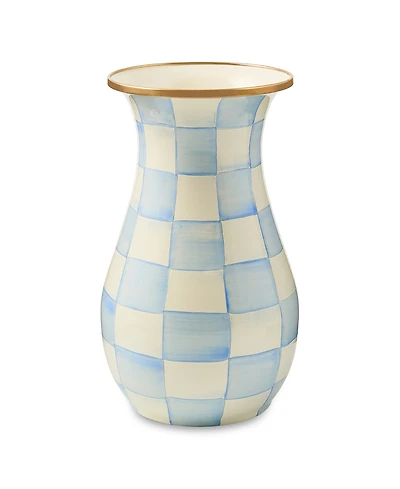 MacKenzie-Childs Sky Check Tall Vase