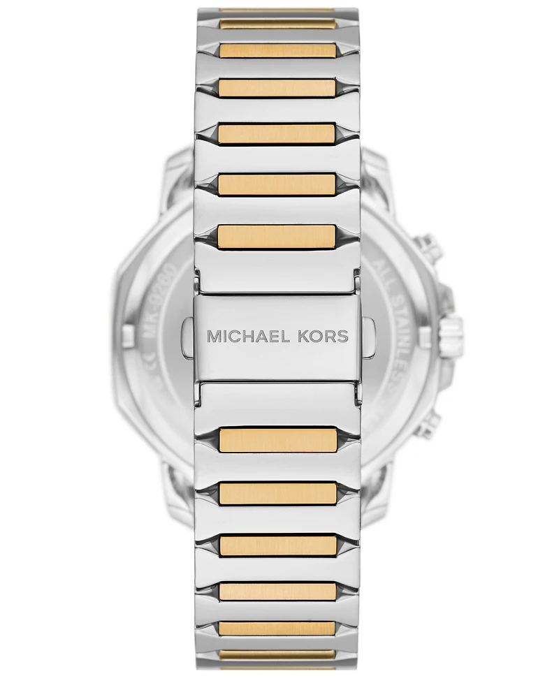 Michael Kors Men's Prescott Quartz Chronograph Two-Tone Stainless Steel Watch 44mm