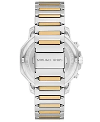 Michael Kors Men's Prescott Quartz Chronograph Two-Tone Stainless Steel Watch 44mm
