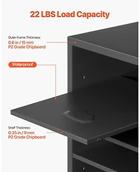 Sugift 36 Compartment Wooden Literature Organizer Mailbox for Office and Home Storage