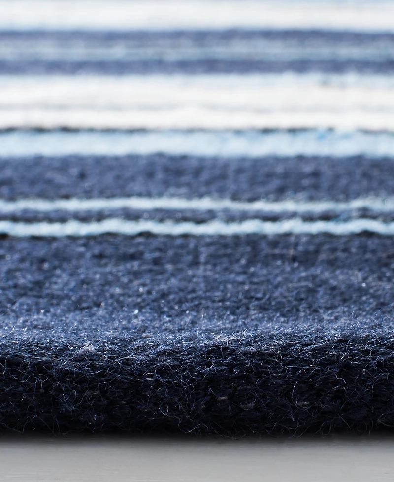 Lauren Ralph Lauren Leopold Stripe LRL2462A Navy 4' X 6' Outdoor Area Rug