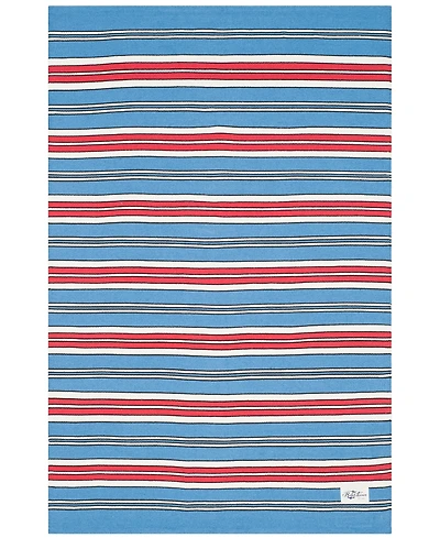 Lauren Ralph Lauren Leopold Stripe LRL2462D Royal Blue 4' X 6' Outdoor Area Rug