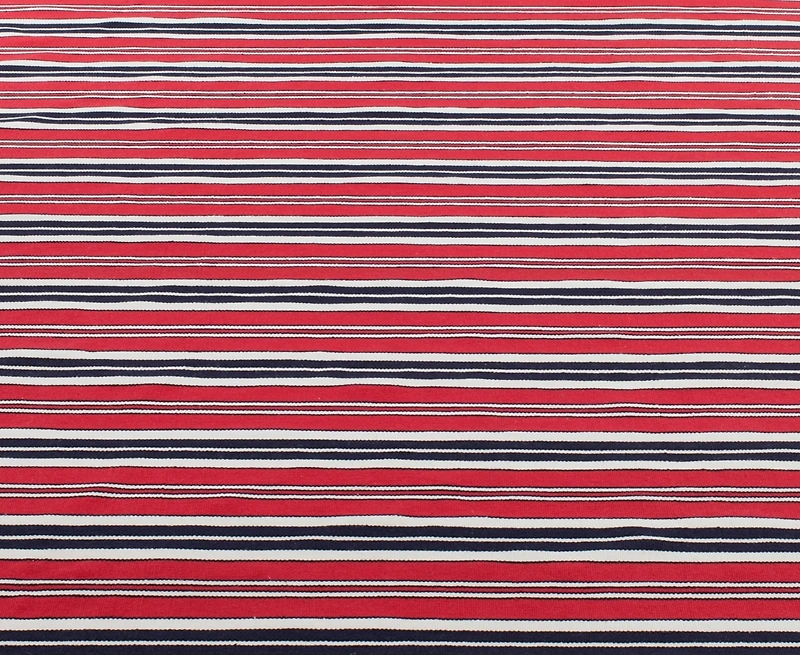 Lauren Ralph Lauren Leopold Stripe LRL2462E Red 4' X 6' Outdoor Area Rug