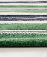 Lauren Ralph Lauren Leopold Stripe LRL2462K Green Outdoor Area Rug Collection