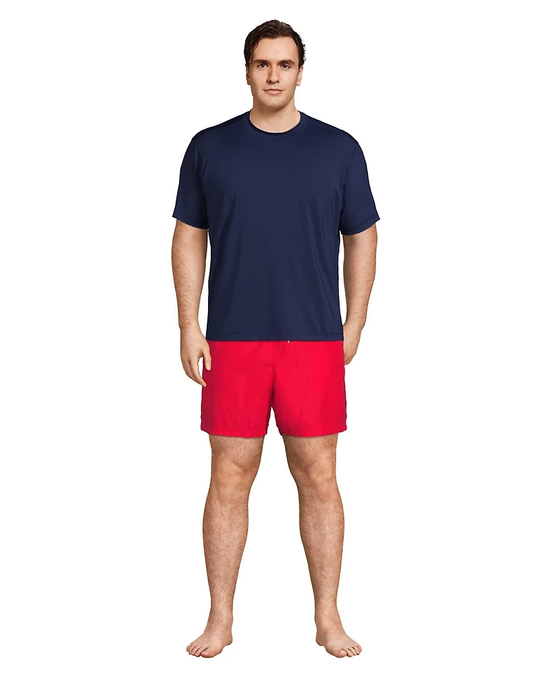 Lands' End Big & Tall SunShade Upf 50 Short Sleeve Swim Tee Cooling Rash Guard