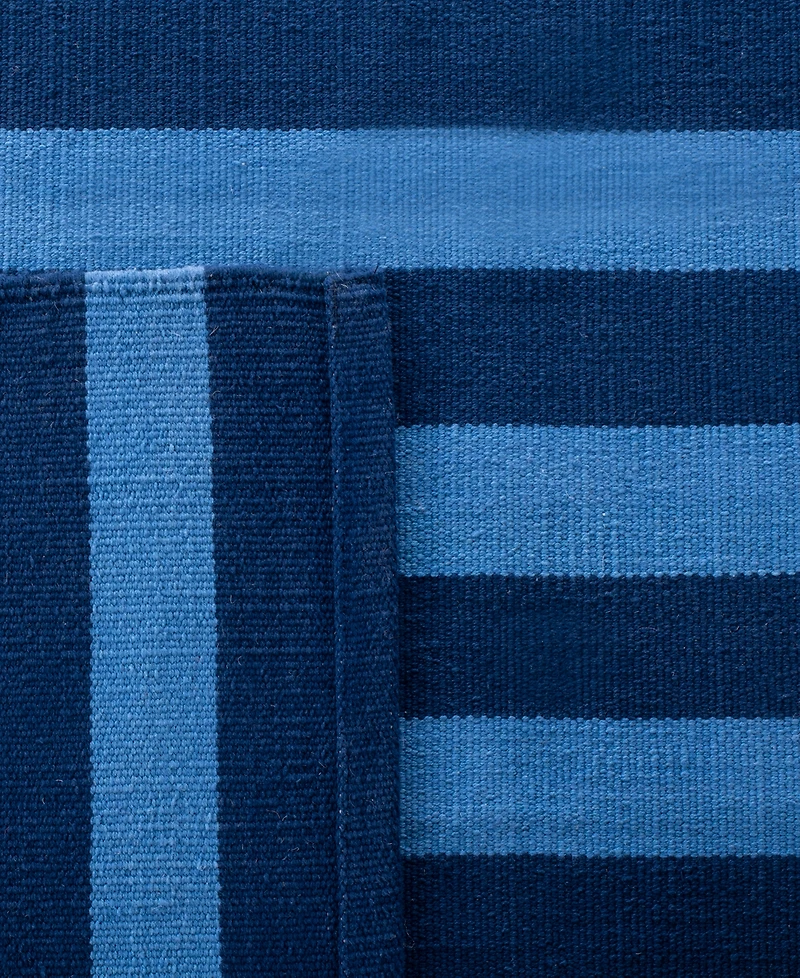 Lauren Ralph Lauren Ludlow Stripe LRL7350A Indigo 4' X 6' Area Rug