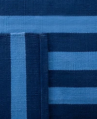 Lauren Ralph Lauren Ludlow Stripe LRL7350A Indigo 4' X 6' Area Rug