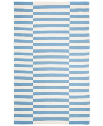 Lauren Ralph Lauren Ludlow Stripe LRL7350B Chambray 5' X 8' Area Rug