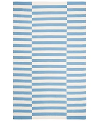 Lauren Ralph Lauren Ludlow Stripe LRL7350B Chambray 5' X 8' Area Rug