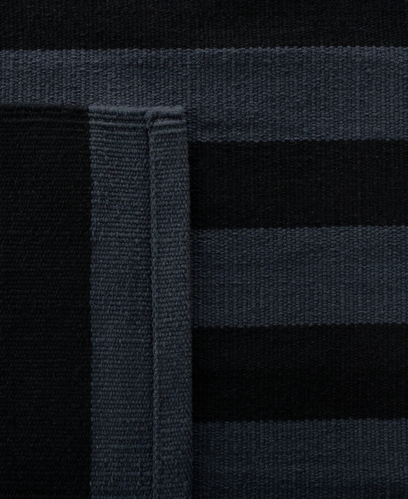 Lauren Ralph Lauren Ludlow Stripe LRL7350E Onyx 4' X 6' Area Rug