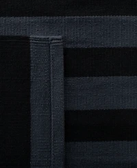 Lauren Ralph Lauren Ludlow Stripe LRL7350E Onyx 4' X 6' Area Rug