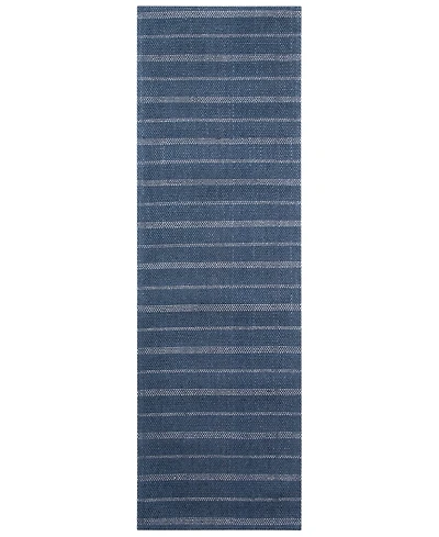 Lauren Ralph Lauren Miles Stripe LRL6400D Navy 2'6" X 8' Runner Area Rug