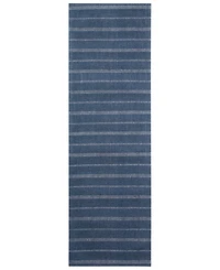 Lauren Ralph Lauren Miles Stripe LRL6400D Navy 2'6" X 8' Runner Area Rug