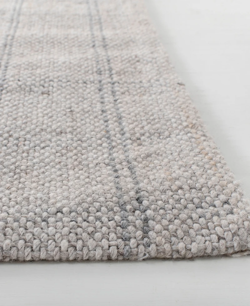 Lauren Ralph Lauren Tamworth Check LRL6450C Silver 4' X 6' Area Rug