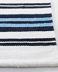 Lauren Ralph Lauren Leopold Stripe LRL2462B White French Blue Outdoor Area Rug Collection