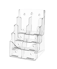 Sugift Acrylic Brochure Holder 8.5 x 11 in 4-Tier Display Stand Office Organizer