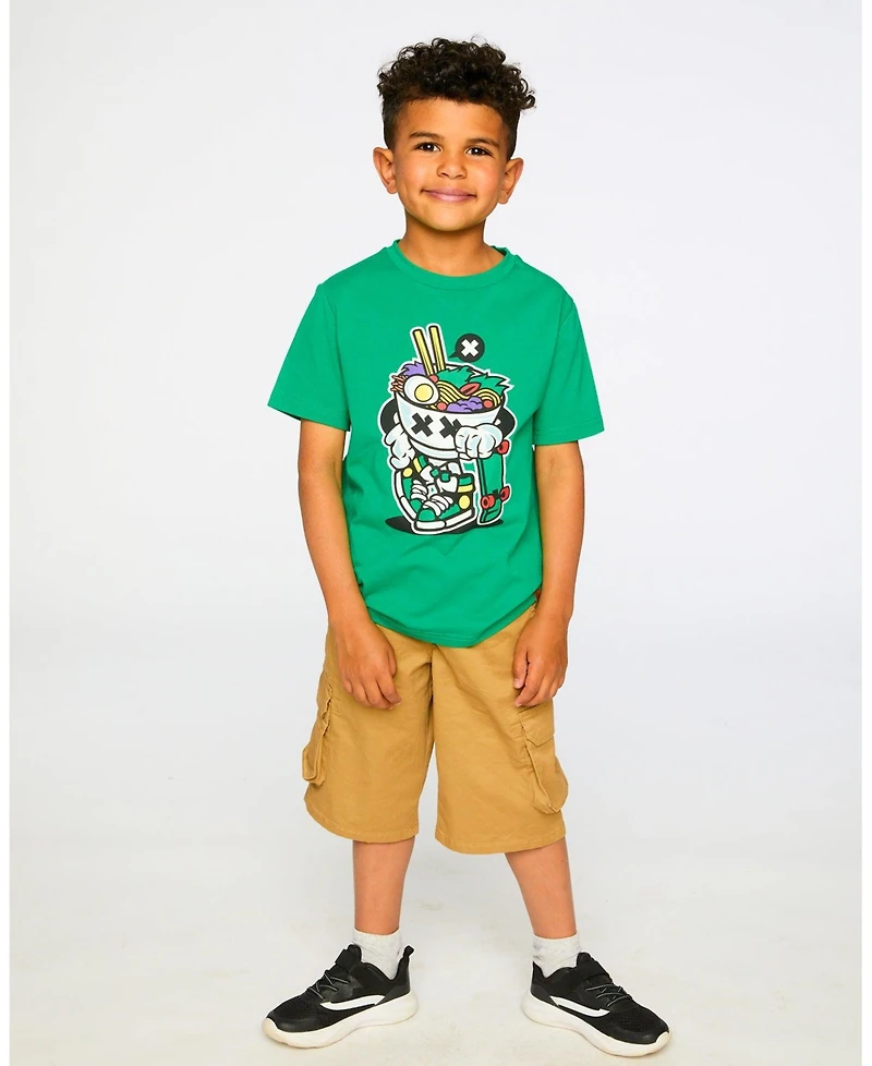 Deux par Deux Little Boys Cotton Jersey T-Shirt with Print.
