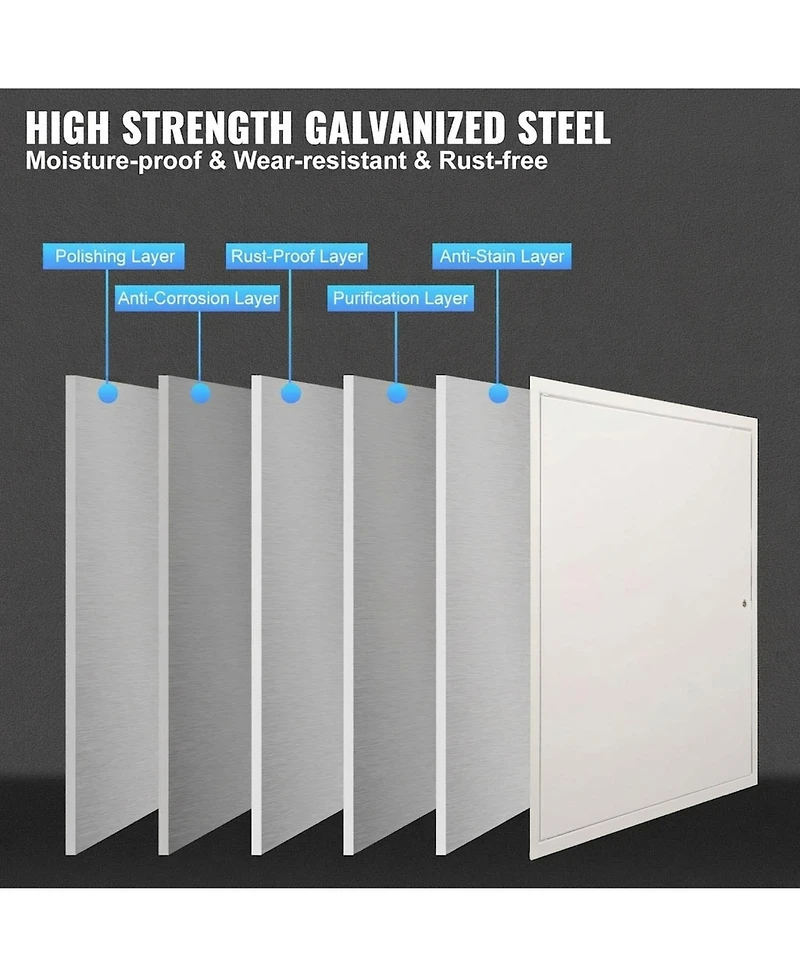 Sugift 16 x 16 in Heavy Duty Steel Access Panel for Drywall and Ceiling Access Door