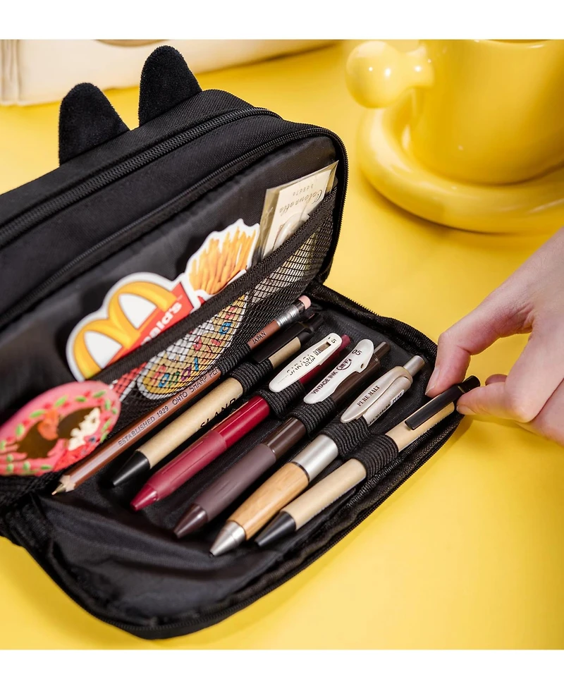 Gnuadz Hongdian 3D Cat Pen Bag Pouch Organizer Office College School