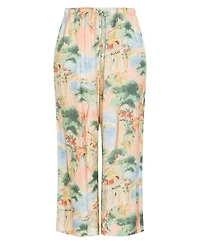 City Chic Women's Halle Sardinia Print Wide Leg Pant