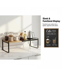 Yigii Expandable Stackable Cabinet Shelf Organizer Anti-slip Kitchen Pantry Closet Shoe Storage Adjustable