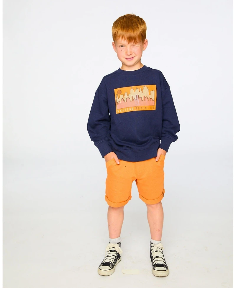 Deux par Deux Little Boys French Terry Sweatshirt