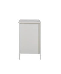 sumyeg Modern White 3 Drawer Charging Nightstand Usb Power Outlets