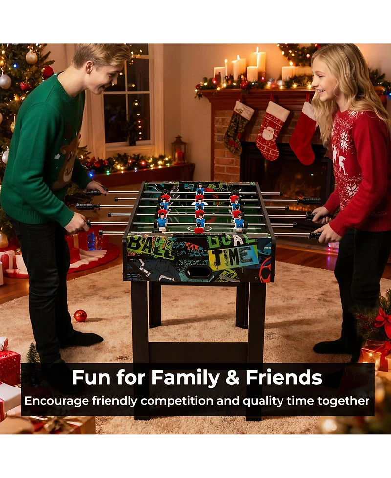 Slickblue 37 Inch Mini Foosball Table 2-in-1 Game Table with Detachable Legs for Tabletop