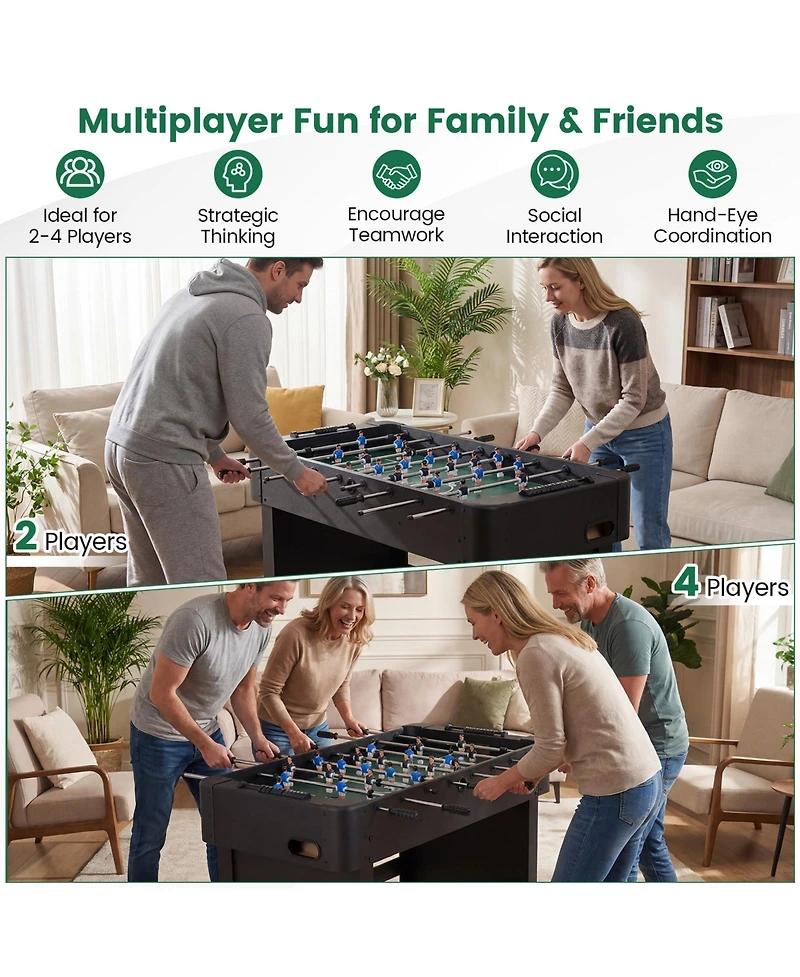 Slickblue Foosball Table Competition Full Soccer Game with 22