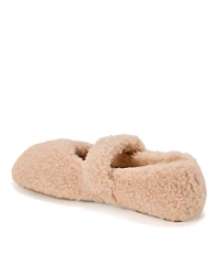 Dearfoams Women's Maryanne Luxe Teddy Maryjane Slipper