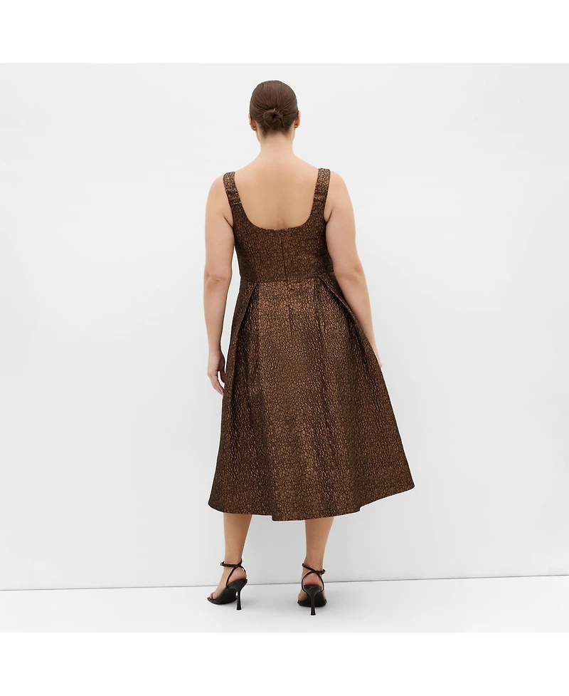 City Chic Women's Rosella Jacquard Midi Dress