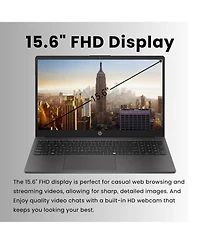 Hp Essential 255R 15.6" Traditional Laptop Amd Ryzen 7 16GB Ram Amd Radeon Graphics 2TB Ssd Storage Windows 11 Home 60Hz - Silver