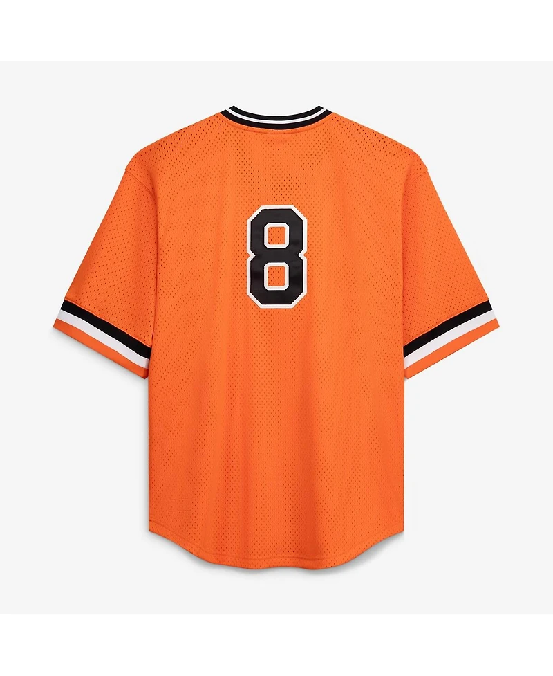 Mitchell & Ness Men's Profile Cal Ripken Jr. Orange Baltimore Orioles Big Tall Cooperstown Collection Mesh Batting Practice Jersey