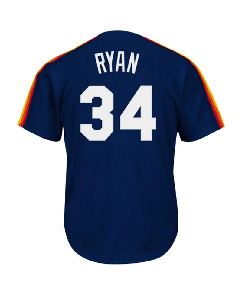 Mitchell & Ness Men's Nolan Ryan Navy Houston Astros Authentic Batting Practice Jersey