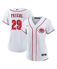 Nike Women's Tj Friedl White Cincinnati Reds Home Replica Jersey