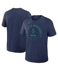 Nike Men's Navy Seattle Mariners Authentic Collection Early Work Tri-Blend Dri-fit T-Shirt