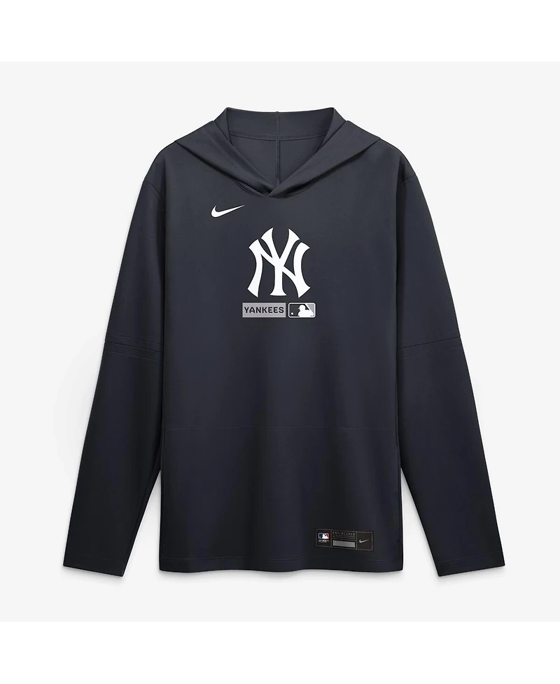 Nike Men's Navy New York Yankees Authentic Collection Dri-fit Long Sleeve Hoodie