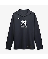 Nike Men's Navy New York Yankees Authentic Collection Dri-fit Long Sleeve Hoodie