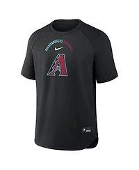 Nike Men's Black Arizona Diamondbacks Authentic Collection Batting Practice Pre-Game Raglan Dri-fit T-Shirt